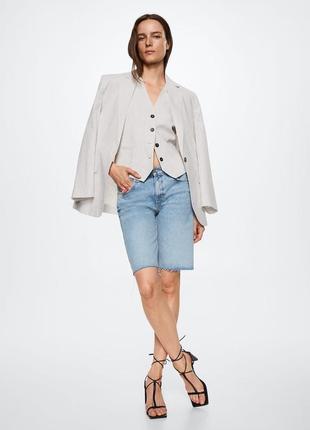 Джинсовые шорты бермуды от mango