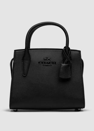Жіноча сумка coach andrea carryall total black чорна