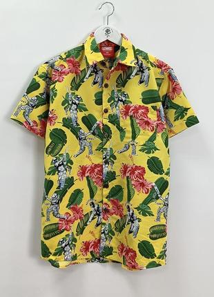 Lowes гавайка с крекетом ловес летняя рубашка цветы