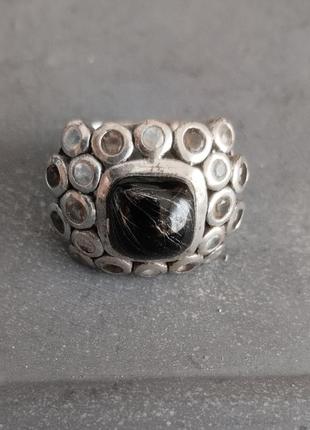 Срібний старовинний перстень печатка натуральний камінь стрази англія
