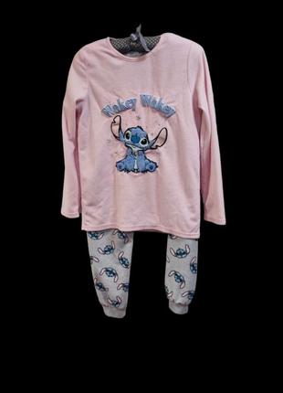 Мега суперовая пижама флис сточ, stitch primark, disney 11-12 лет