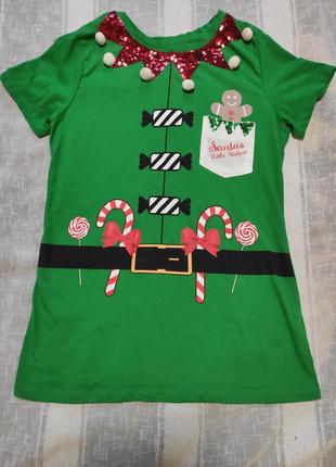 Карнавальна футболка primark ельф, гном розмір 6-34