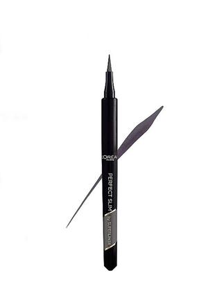 L`oréal paris superliner perfect slim grey, серая подводка для глаз, серый лайнер l'oreal