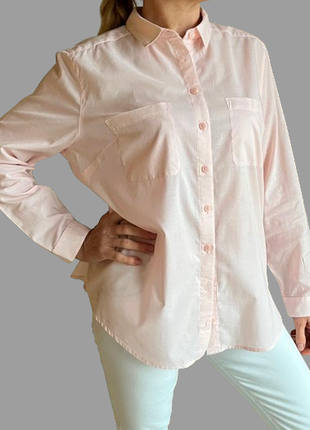 Розовая рубашка женская john lewis/британия 52 хлопок, новая