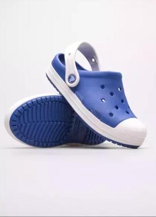 Стильні крокси сабо шльопанці бренду crocs bump lt clog kids cerulean blue uk c 7 eur 24