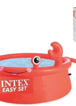 Intex басейн надувний 26100 np crab easy set, 183х56 см, 880 л, у коробці