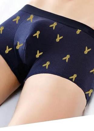 Трусы боксеры мужские дышащие с оригинальным принтом разные цвета люкс качество