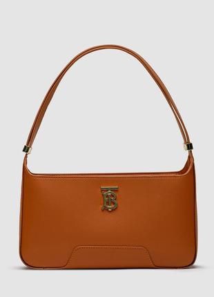 Burberry leather tb shoulder bag "brown"