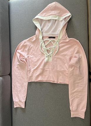 Укороченный свитшот с капюшоном 2