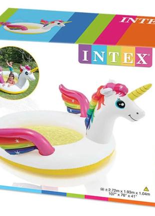 Intex бассейн 57441 np "единорог" 272х193х104см, для детей от 1-го года, надувной5 фото