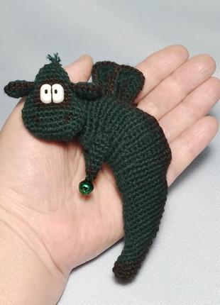 Дракончик в'язана іграшка ручна робота брелок підвіска