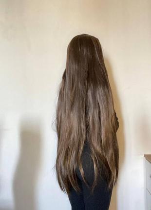 Длинный парик 100 см с имитацией кожи головы