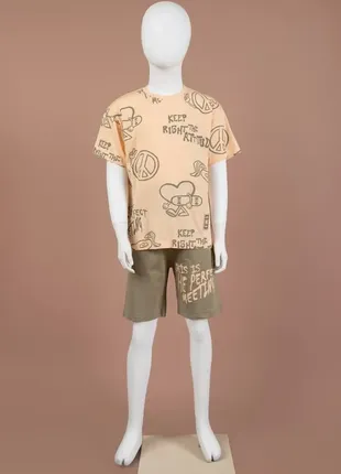 Костюм для мальчиков 4041-2 летний шорты футболка