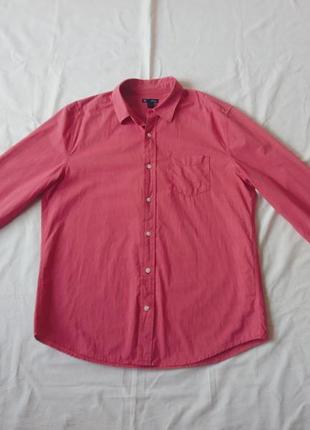 Рубашка розовая мужская gap