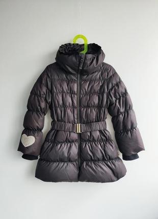 Дитяче пухове пальто на дівчинку пуховик куртка pomp de lux данія