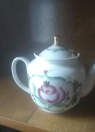 Чайник з кришкою дружковський фарфоровий завод (1974-1991)