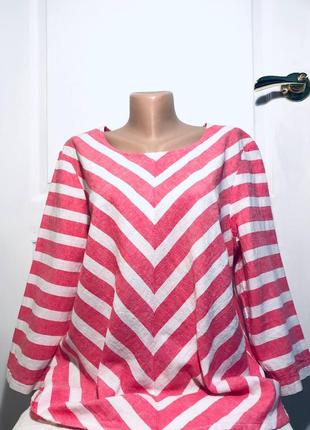 Чудова натуральна блуза льон+бавовна від бренду cotton traders
