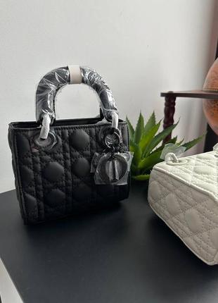 Женская сумка диор dior lady mini black