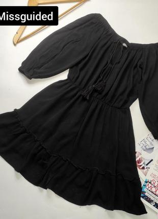 Платье женское черного цвета свободного кроя от бренда missguided s m