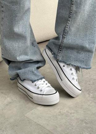 Кеди converse all star platform white