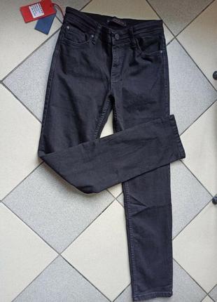 Чоловічі стильні прямі класичні чорні джинс