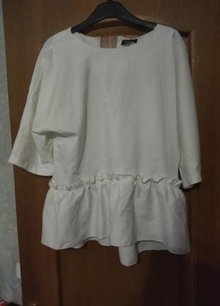 Блузка белая, 48-50. размер