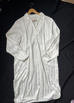 Рубашка для дома пижама ночнушка белая
