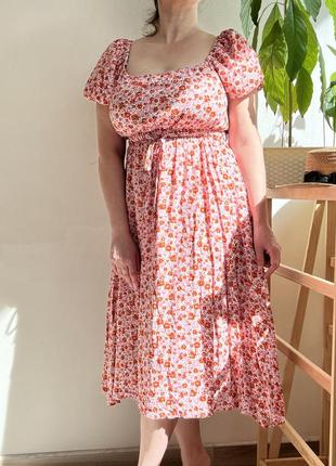 Платье женское в цветочки m-l in the style