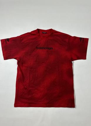 Футболка balenciaga dirty red tee