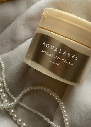 Омолоджуючий крем "все в одному" aqualabel all in one special gel cream oil, 90 г., shiseido, японія