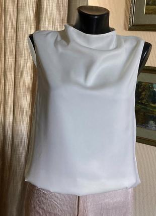 Нарядний елегантний шовковистий топ блуза вільна