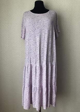 Чарівна ярусна сукня ніжно бузкового кольору від високоякісного бренда zizzi (дання) розмір l