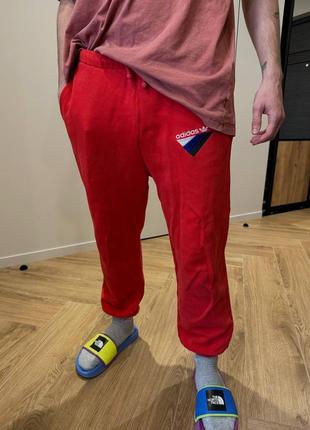 Червоні спортивки спортивні штани adidas чоловічі