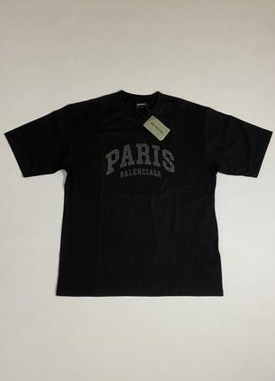 Футболка balenciaga cities paris t-shirt black