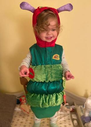 Карнавальный костюм гусеница гусень для девочки около 2-4 лет