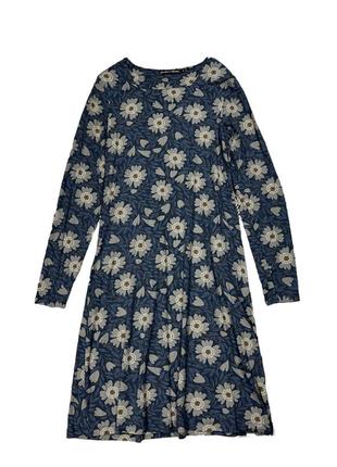 Gudrun sjoden micromodal summer floral dress красивое длинное платье в цветы, органик модал гудрун сжоден