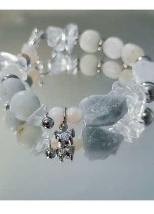 розкішний комплект сережки та кольцо з перлами