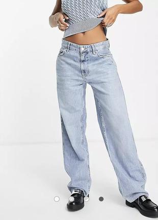 Bershka  straight baggy базовые джинсы