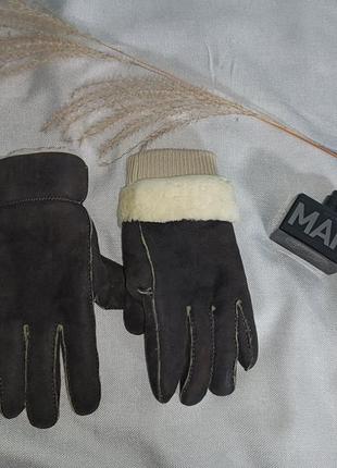 Hugo boss кожаные перчатки с манжетами xl