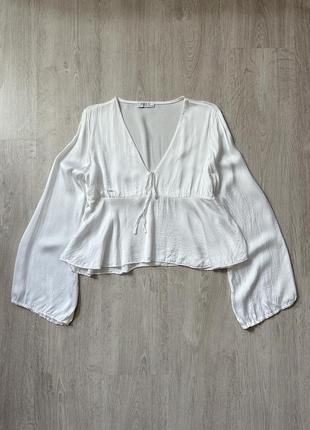 Белая невесомая блузка вискоза италия