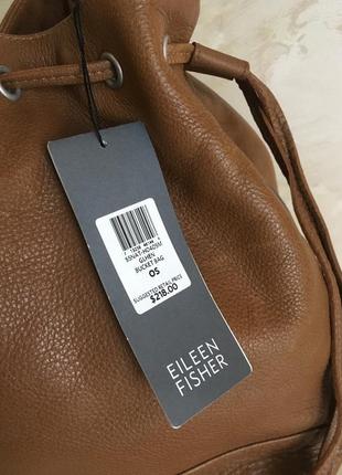 Кожаная сумка  бохо торба с кисточками бренд eileen fisher америка7 фото