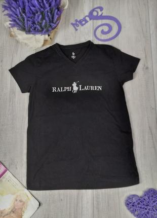 Женская футболка polo ralph lauren черная размер м