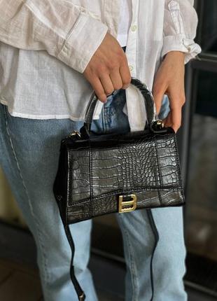 Сумка в стиле bаlеnсiаgа hourglass bag croco