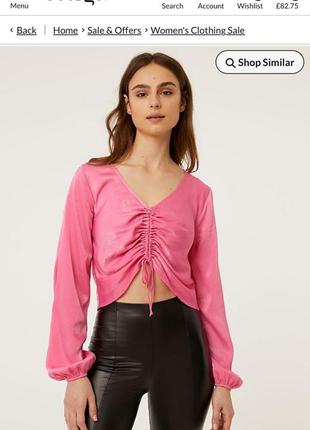 Блуза блузка кофточка женская розовая с затяжками 8 s george