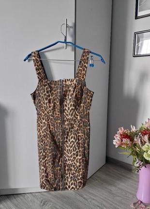 Сарафан леопардовый, платье