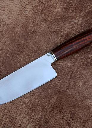 Кухонный нож ручной работы шеф 9 из нержавеющей стали elmax/62 hrc, рукоять айронвуд
