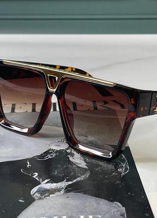 Модные солнцезащитные очки роскошные c защитой от ультрафиолета uv 400 коричневые леопардовые