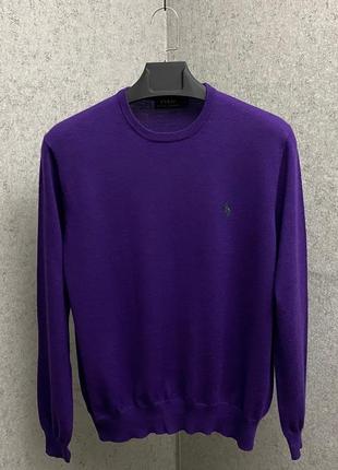 Фіолетовий светр від бренда polo ralph lauren