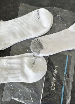 Білі носки шкарпетки  набір  з сіткою calvin klein оригінал жіночі чоловічі