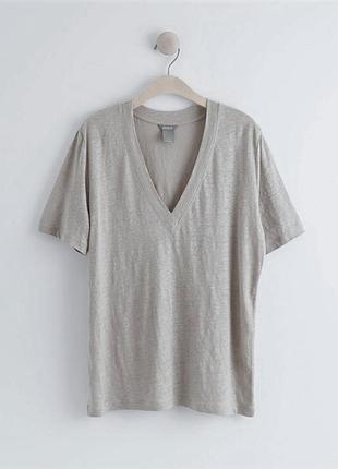 Льняная футболка в стиле оверсайз lindex /5756/